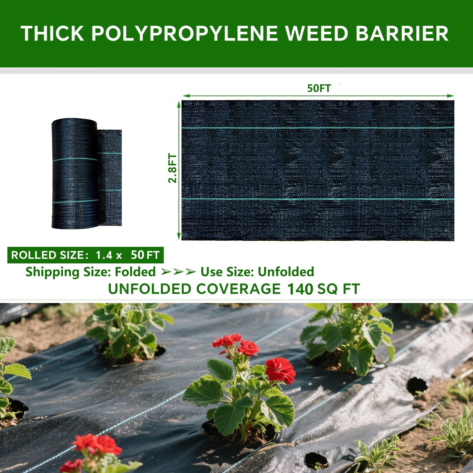 Vanver Weed Barrier Fabric showing black colour