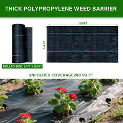 Vanver weed fabric laid down in a garden setting