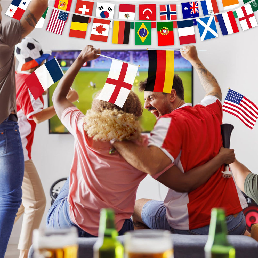 Variety of AhfuLife handheld flags representing different countries
