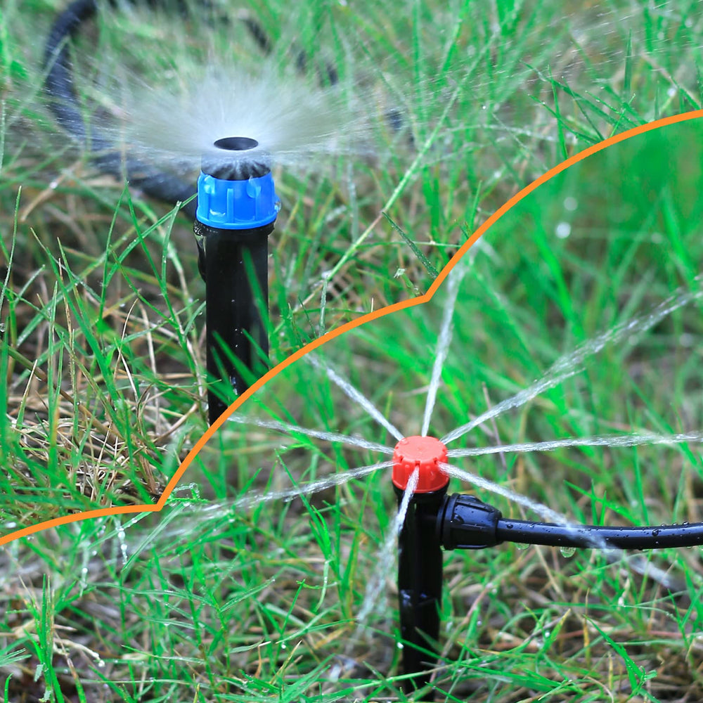 Various angles of FULAIERGD drip emitters showcasing design