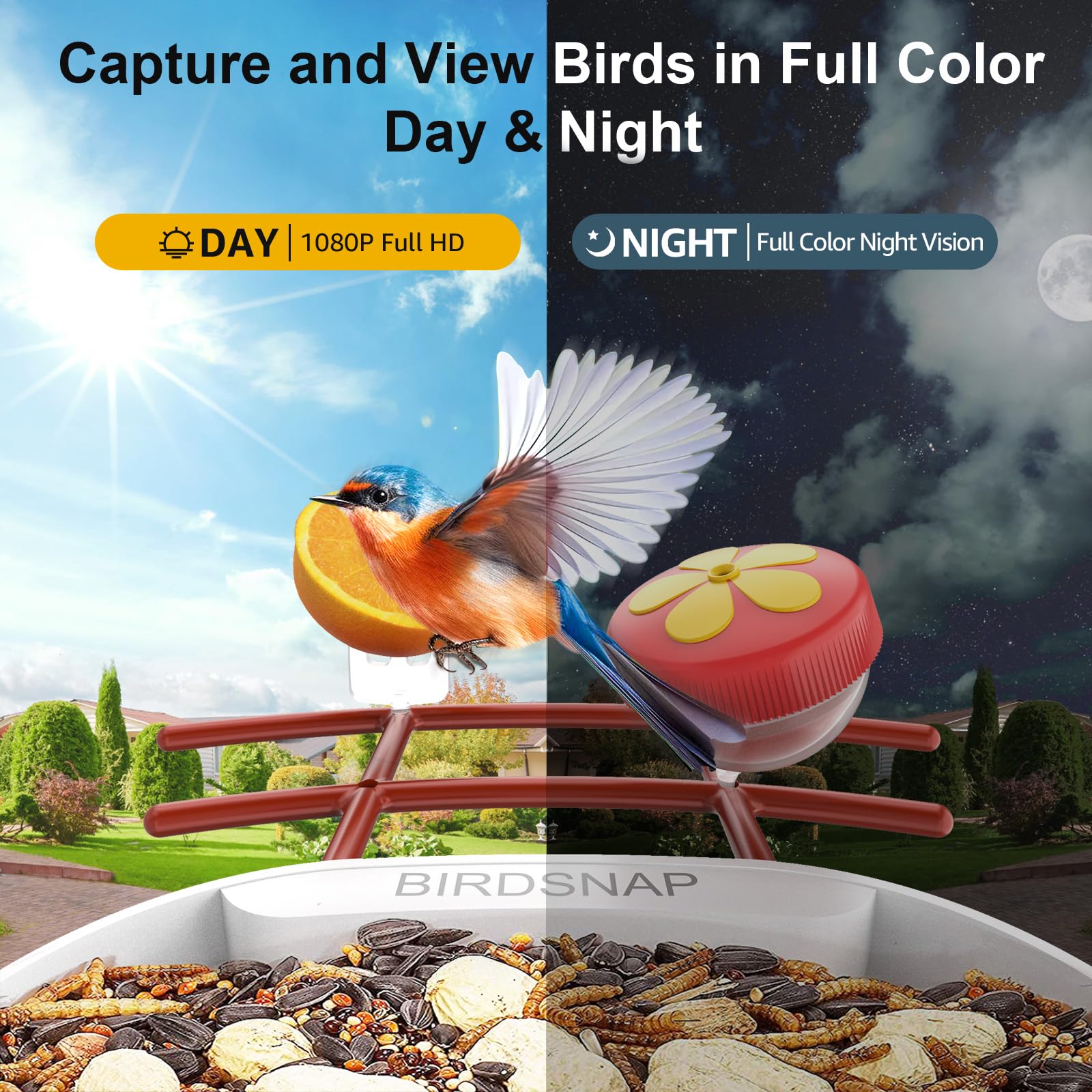 various attachments for the birdsnap PAV Bird Feeder