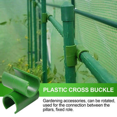 Various Bykswil plant connector stakes on a garden setup