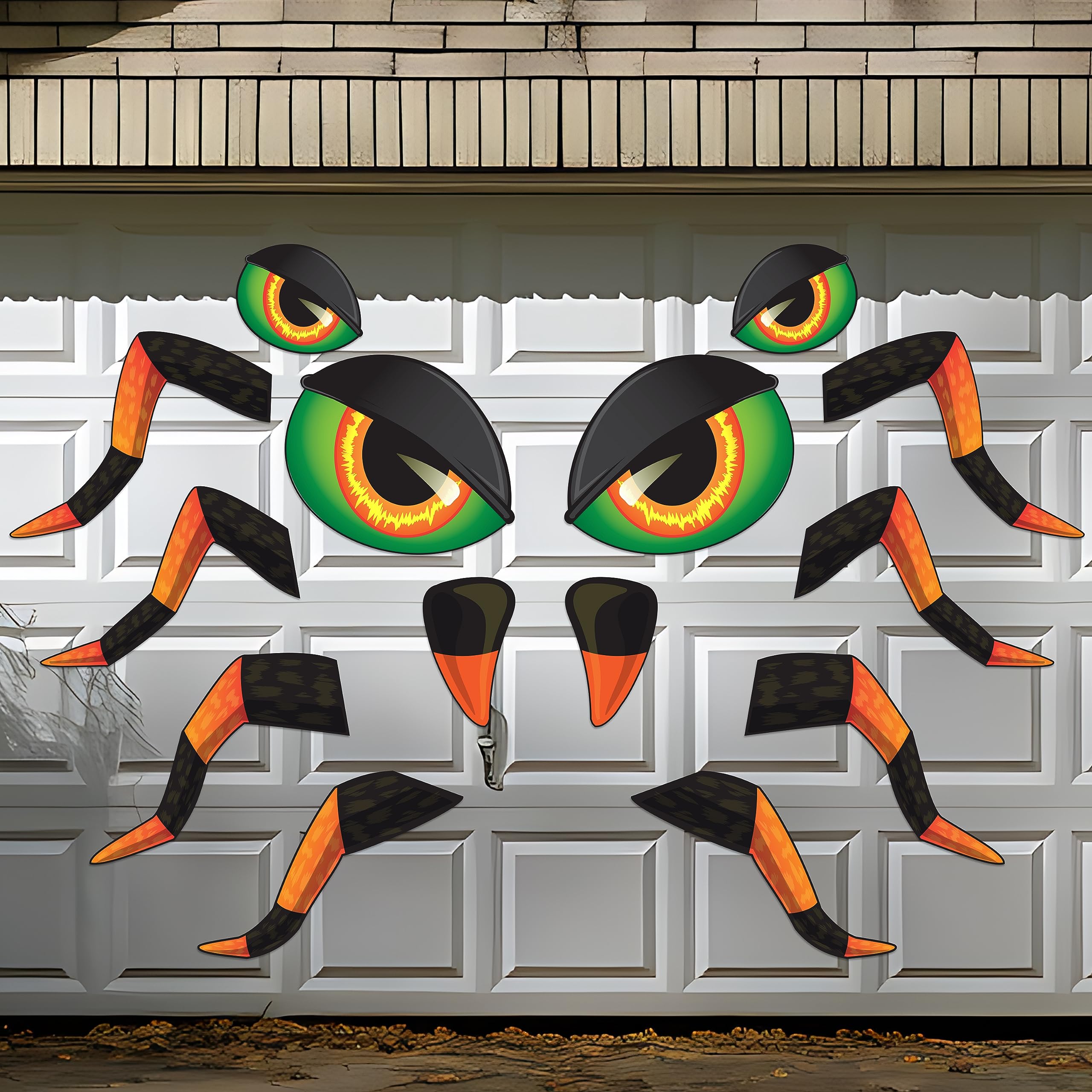 Various components of JOYIN Halloween decoration kit laid out