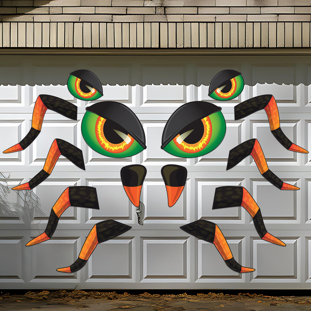 Various components of JOYIN Halloween decoration kit laid out