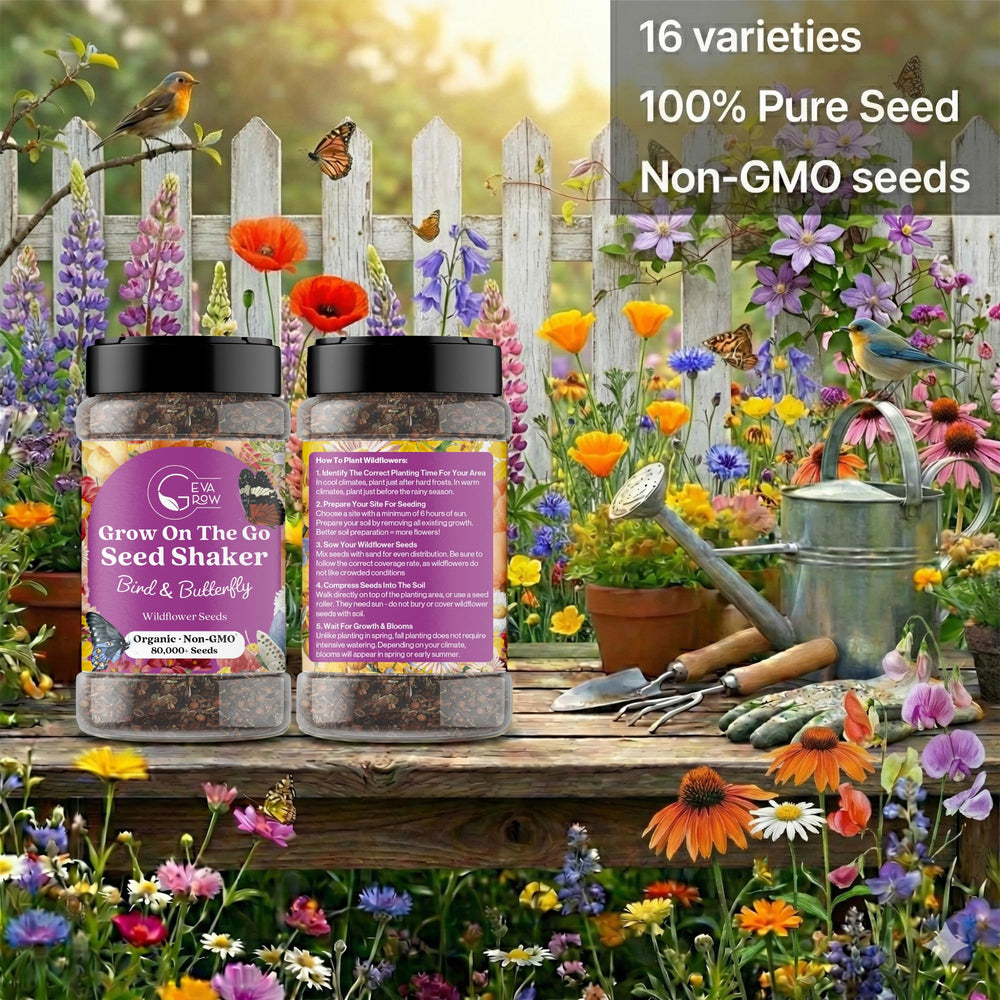 Various flowers included in GevaGrow seed mix
