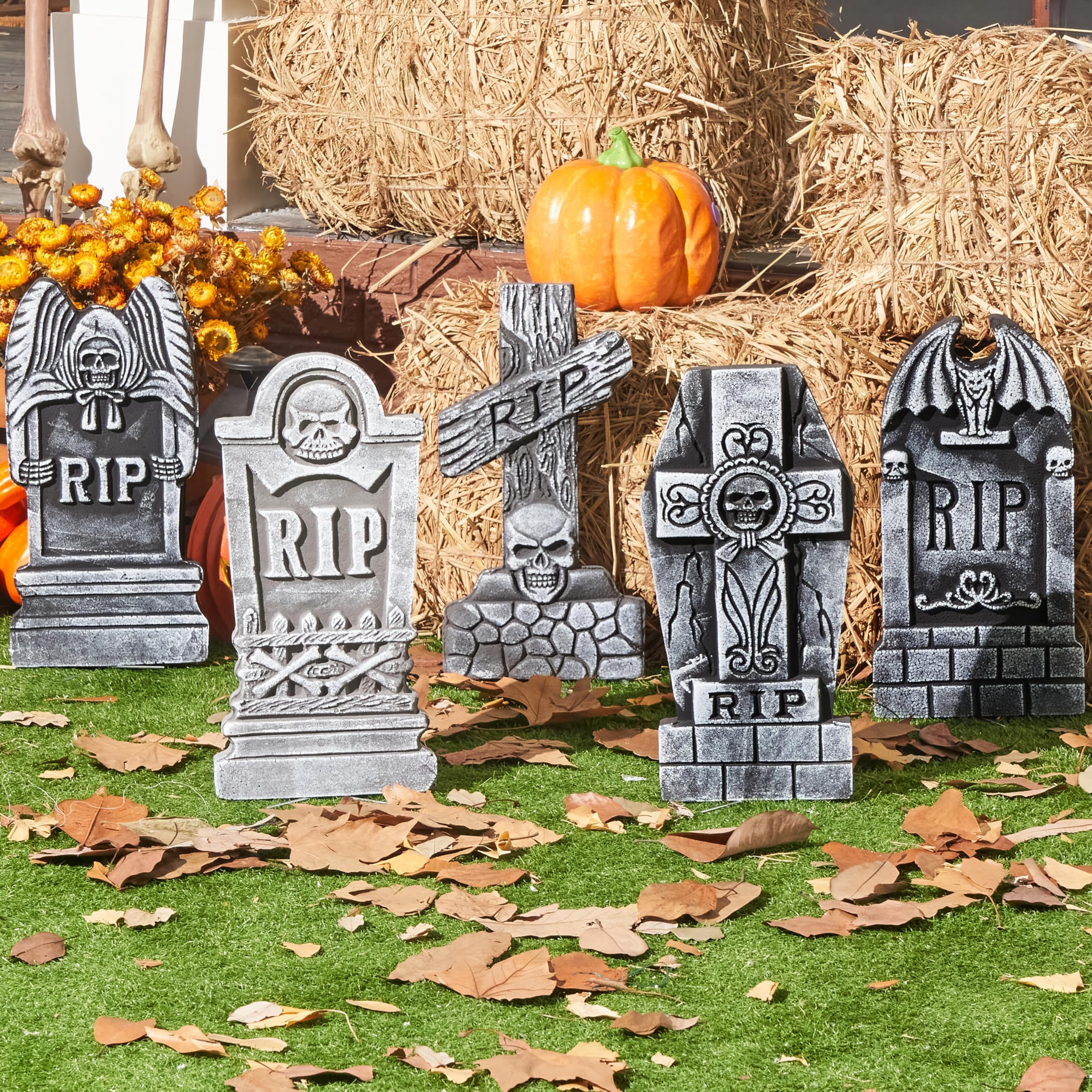 Various Halloween tombstone designs from JOYIN