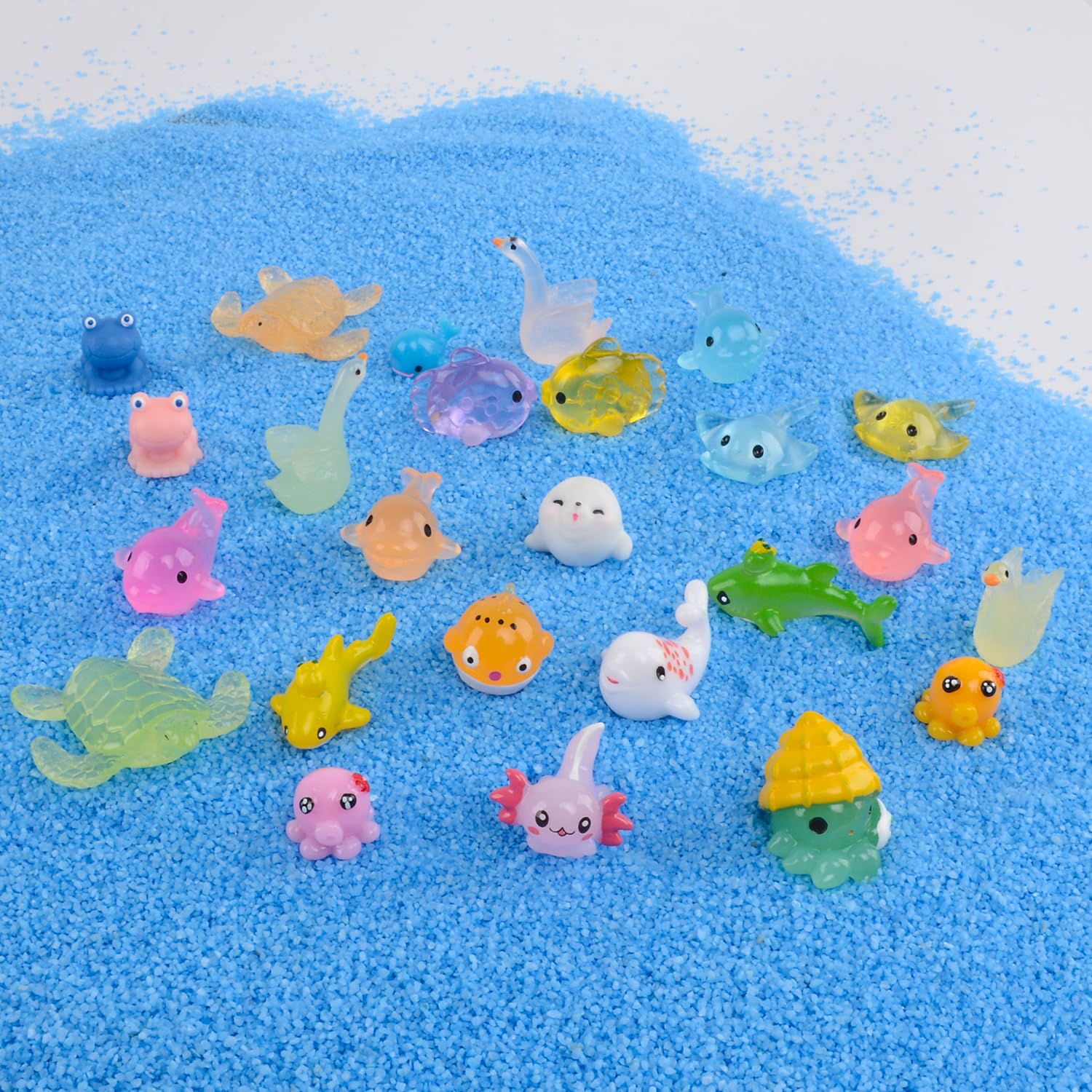 Various U-Zimikee mini resin animals in a party decoration