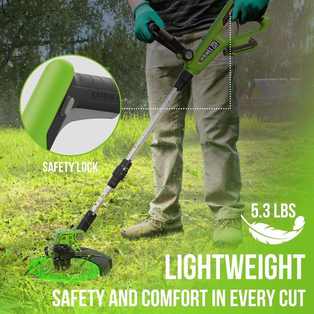 VARSK Weed Wacker with replacement spools displayed