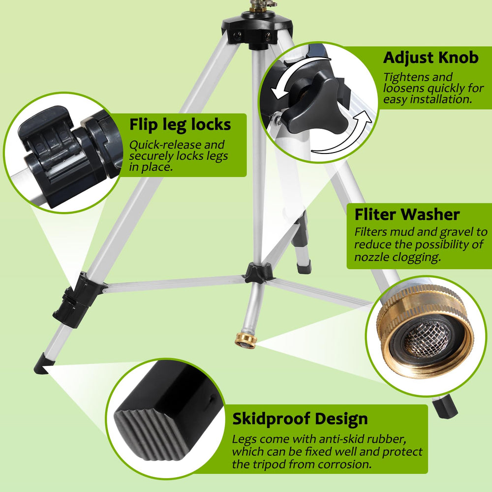 VASALAID Heavy Duty Sprinkler with adjustable height feature