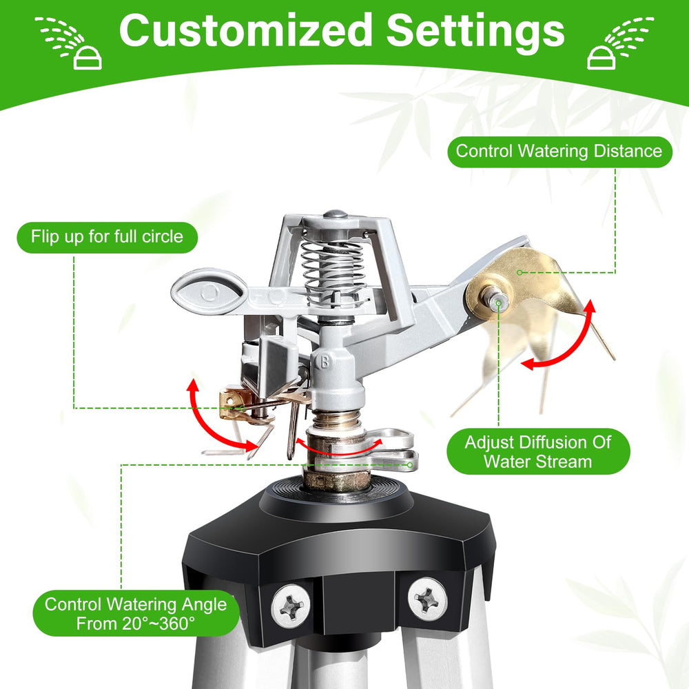 VASALAID Impact Sprinkler in garden watering plants