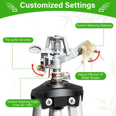 VASALAID Impact Sprinkler in garden watering plants