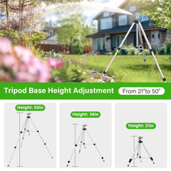 VASALAID tripod sprinkler extended to 50 inches height