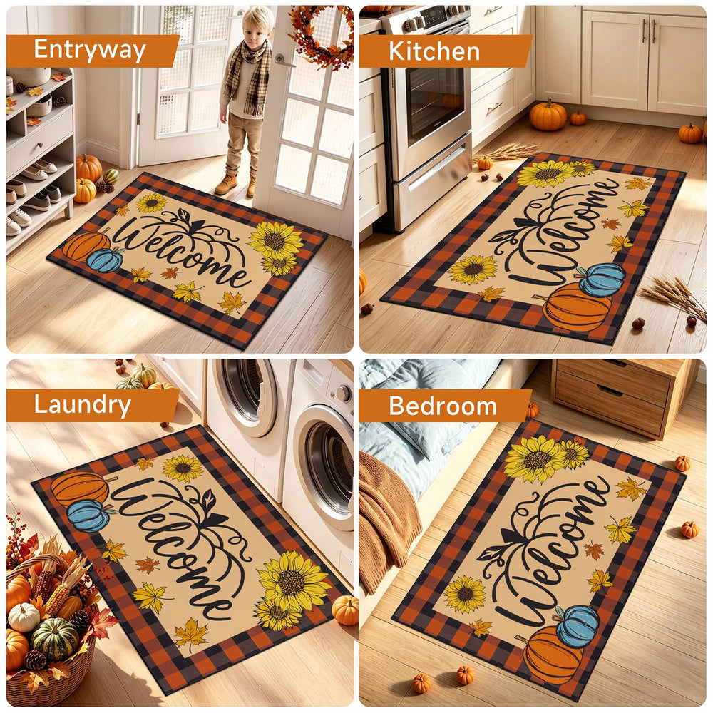 Vaukki Entryway Mat being vacuumed for easy cleaning