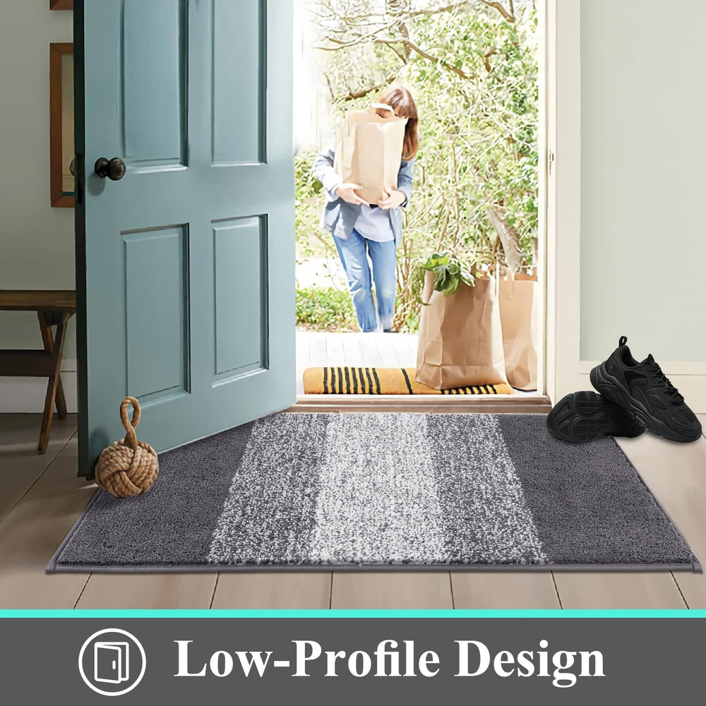 Vaukki Indoor Doormat Grey close-up of material