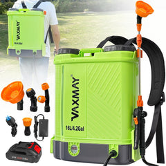 VAXMAY 4 Gallon Battery Powered Backpack Sprayer front view