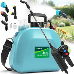 VAXMAY Battery Powered Sprayer front view with blue finish