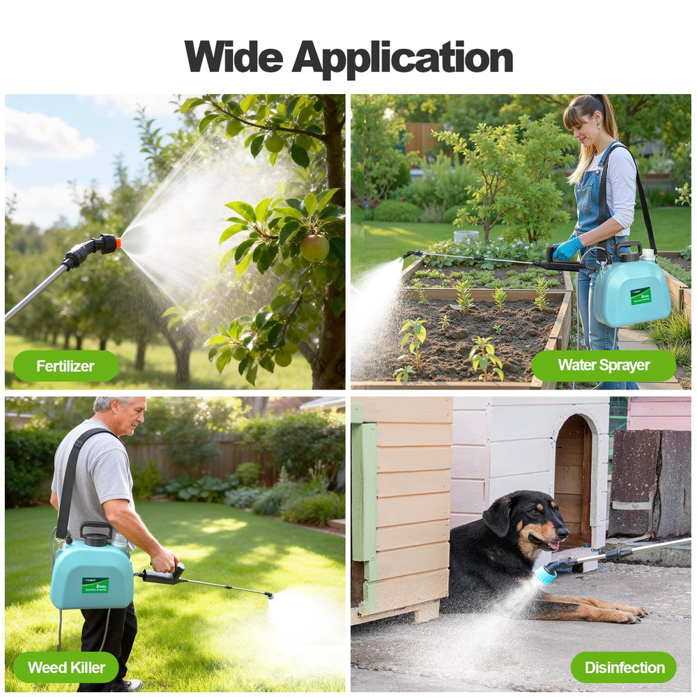 VAXMAY Battery Powered Sprayer with shoulder strap