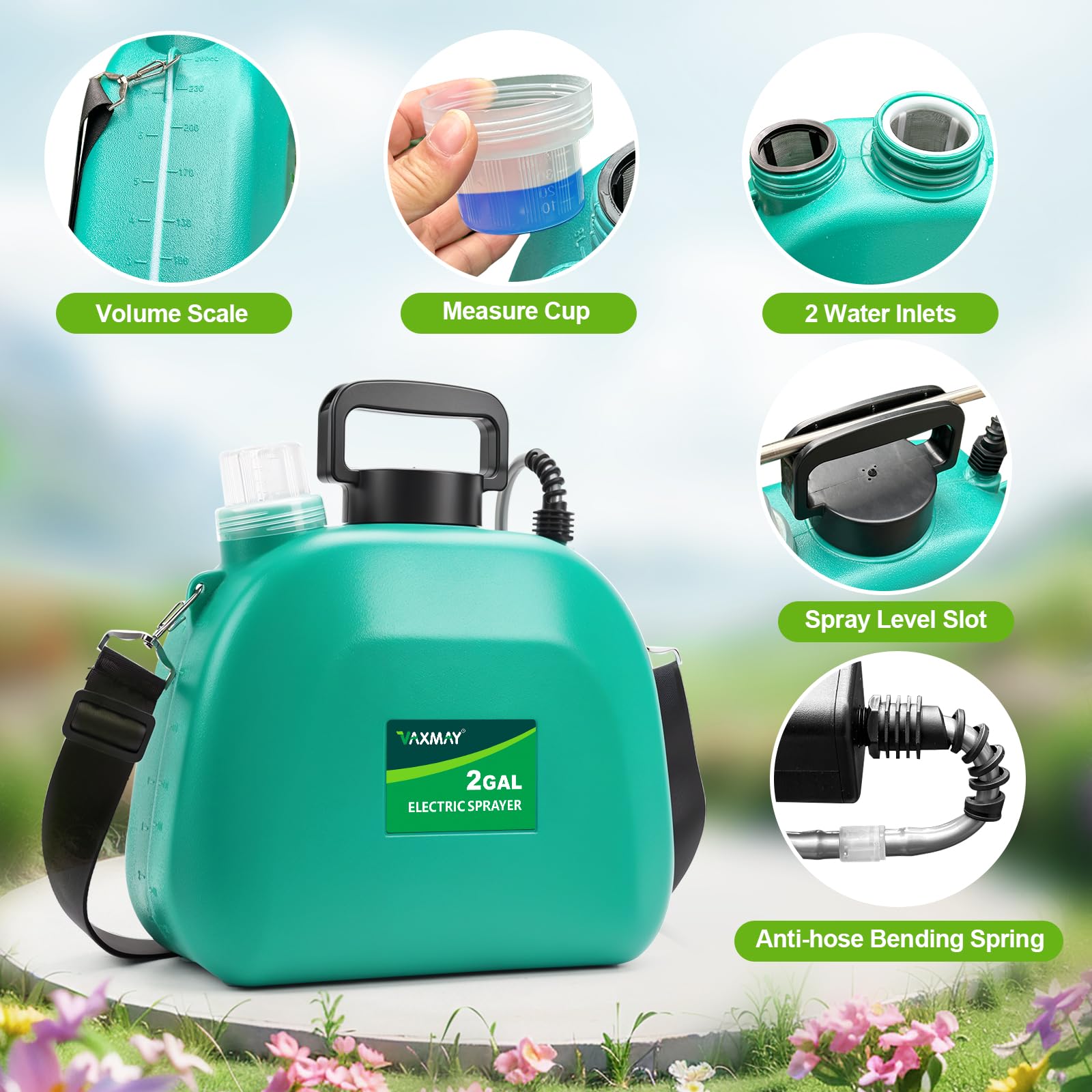 VAXMAY Sprayer demonstrating adjustable speed settings