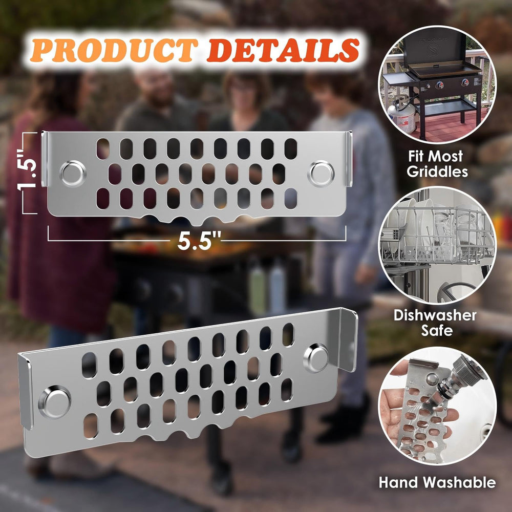 VAYAGARDEN Grease Gate Blocker in a backyard BBQ setting