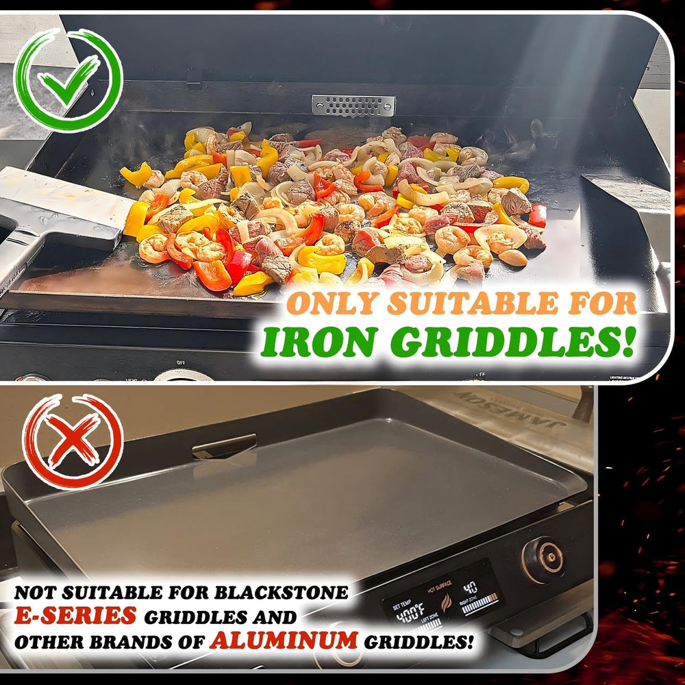 VAYAGARDEN Griddle Grease Gate Blocker during outdoor cooking