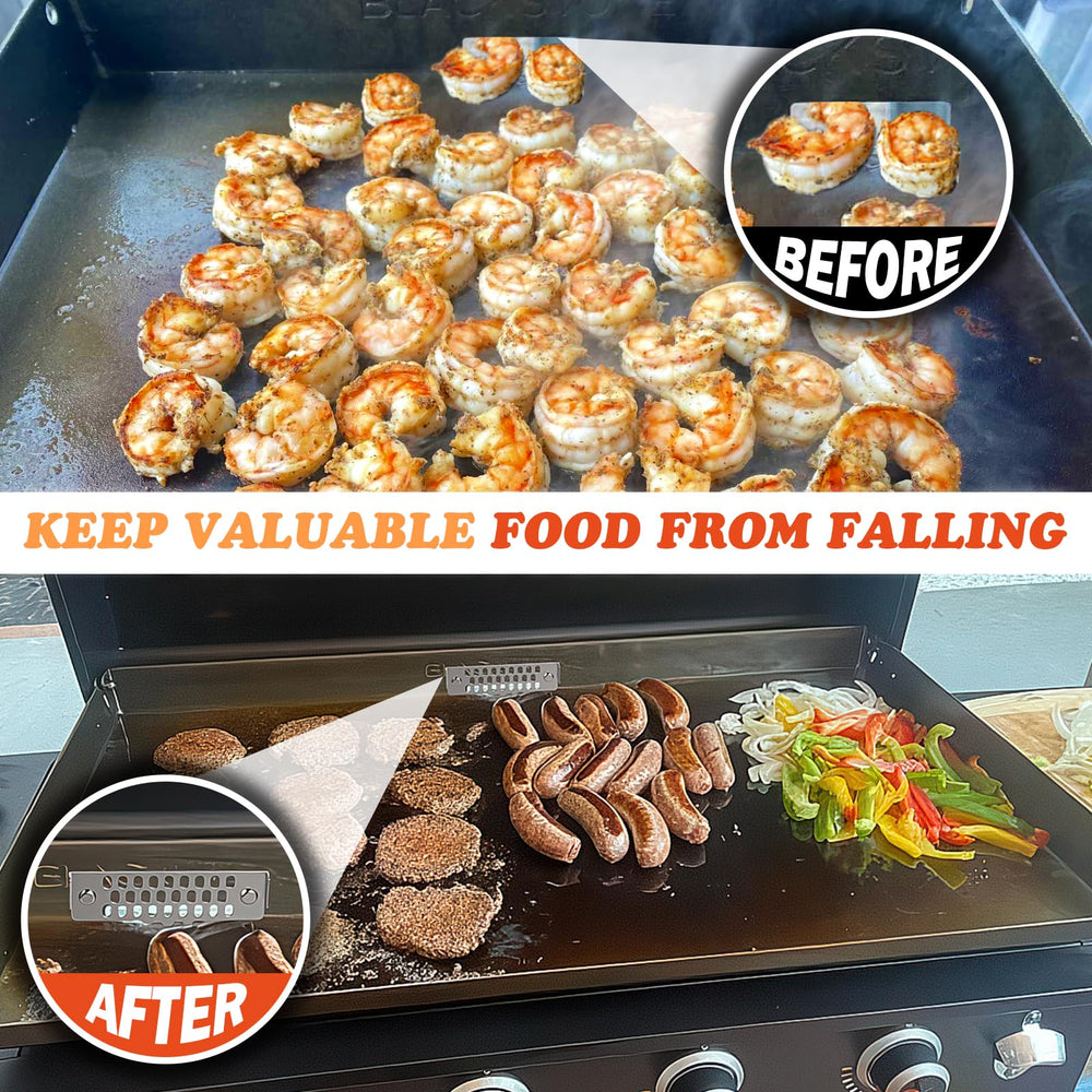 VAYAGARDEN Griddle Grease Gate Blocker with spatula