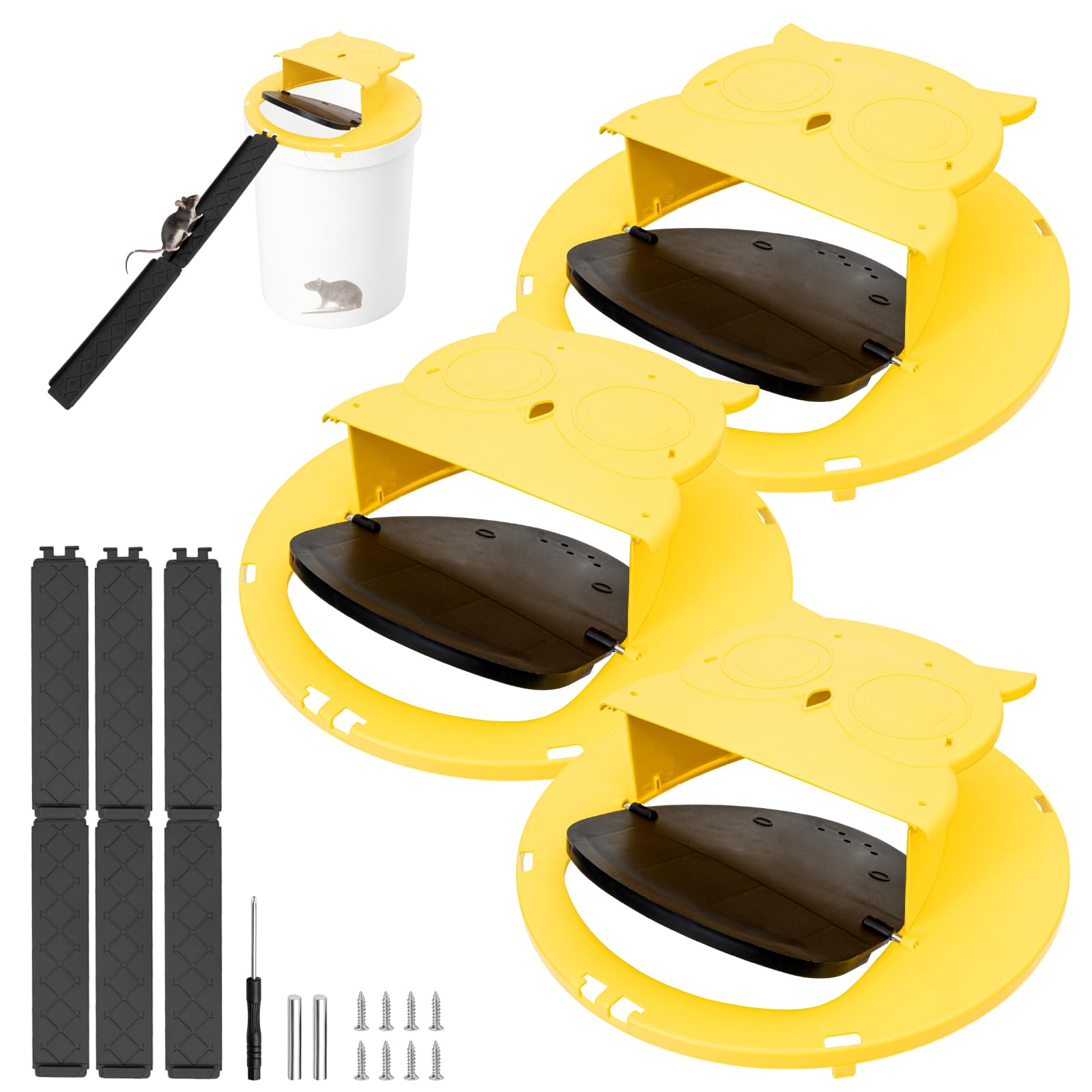 Vboergs Mouse Trap Bucket 3-Pack, yellow design