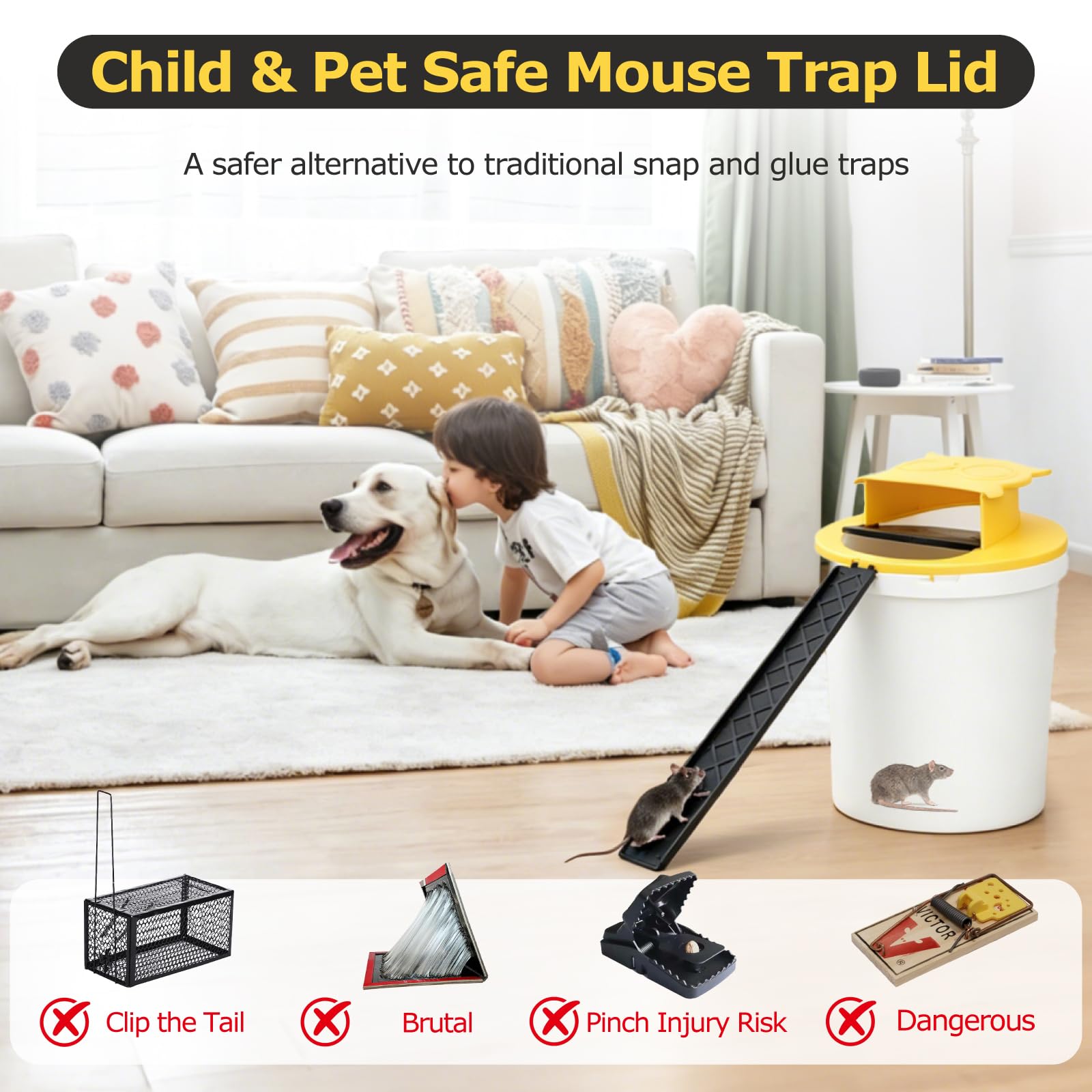 Vboergs Mouse Trap Bucket showing humane design