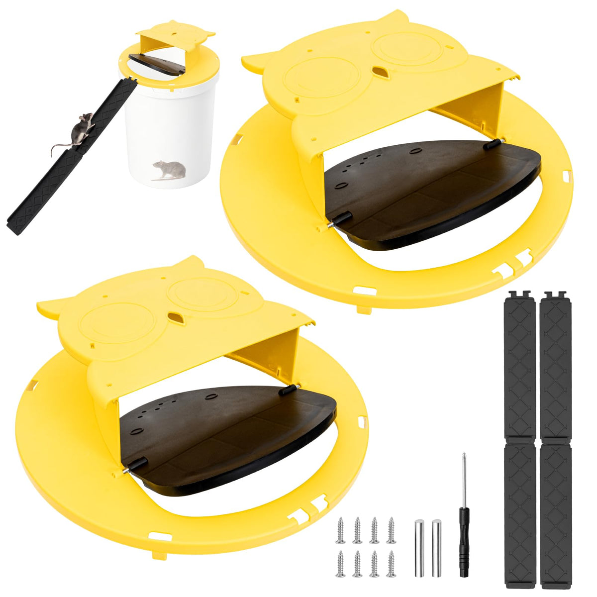 Vboergs Mouse Trap Bucket yellow model front view