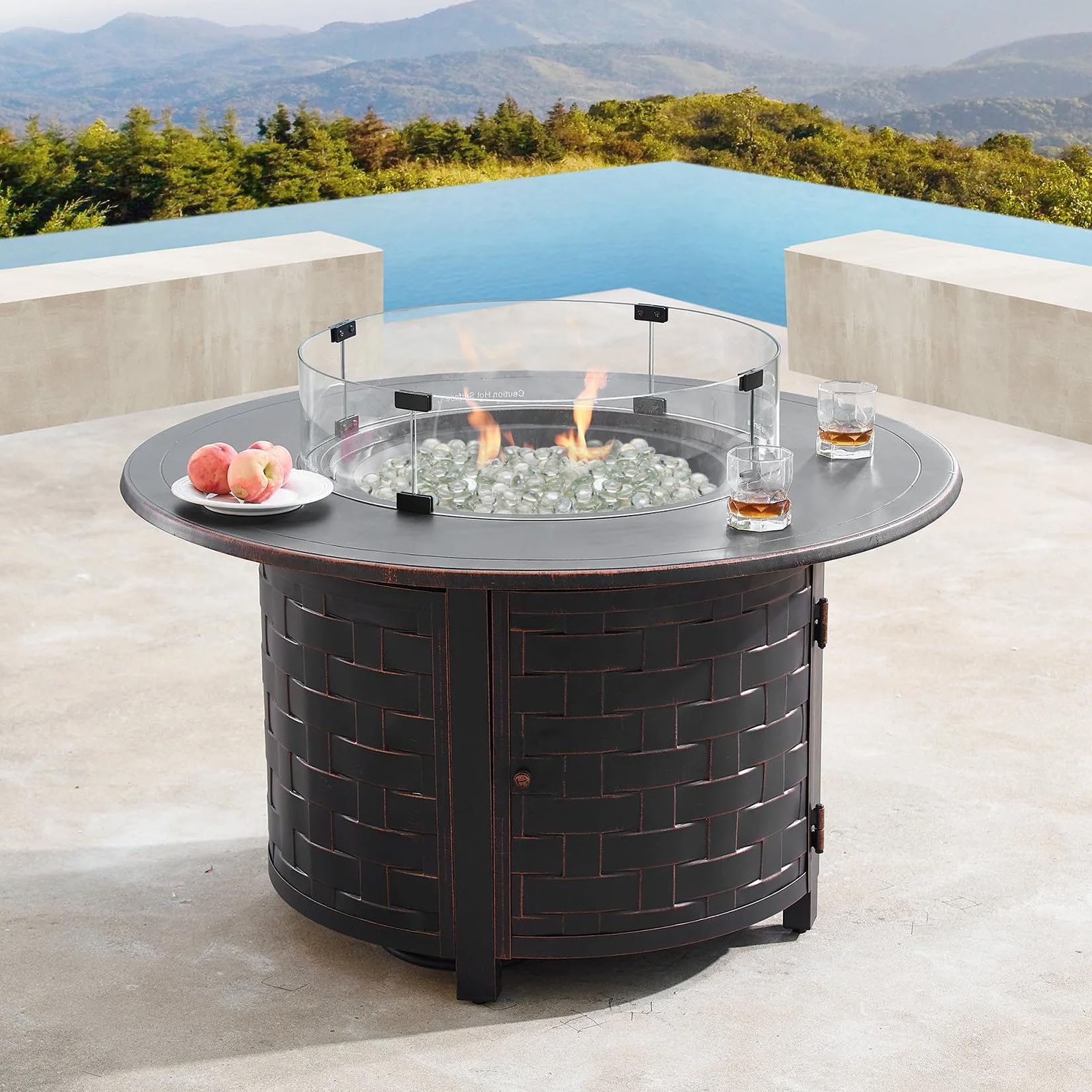 vchin Fire Pit Glass Beads in storage bag
