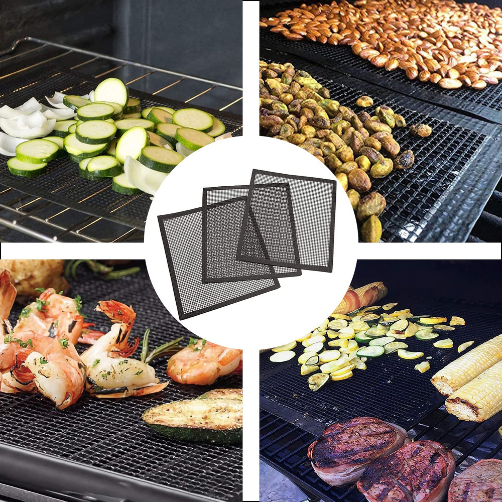 VCHOMY grill mat in use with grilled vegetables