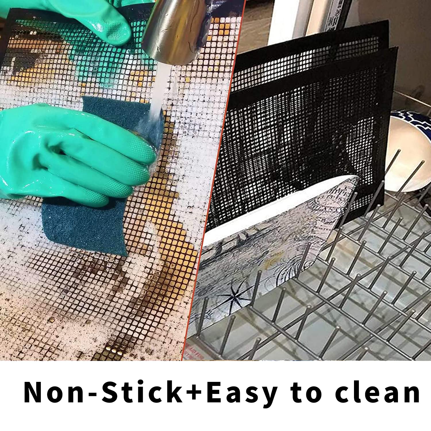 VCHOMY grill mat set displayed on a kitchen counter