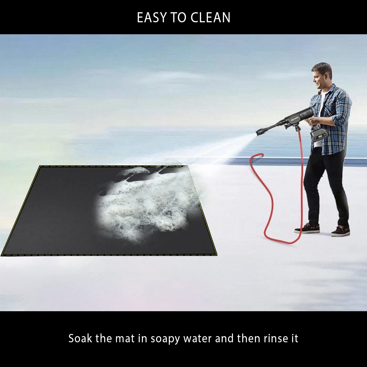 VCHOMY under grill mat with stitched edges