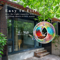VCUTEKA Bird Feeder hanging in a garden setting