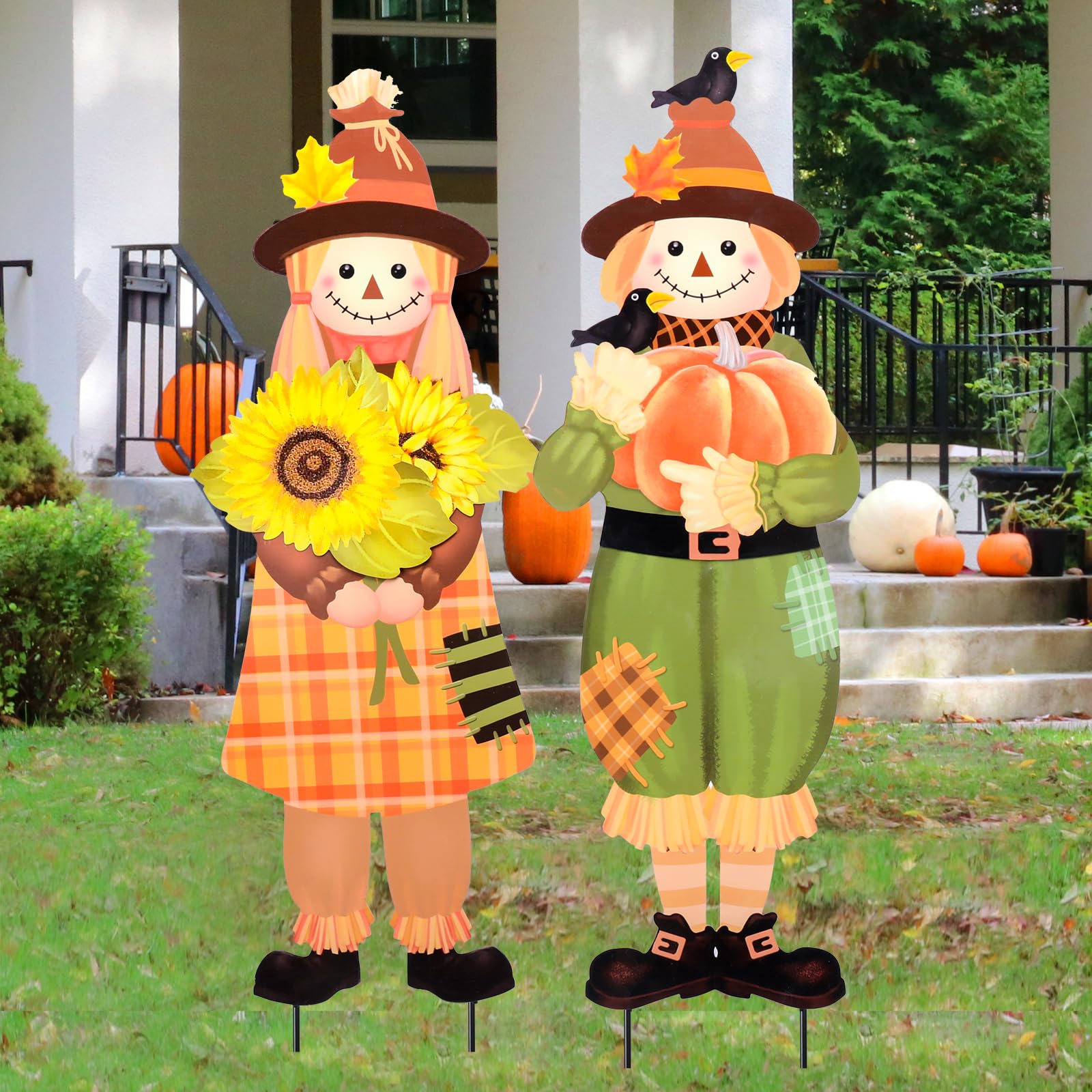 VCUTEKA scarecrow decor ready for Thanksgiving celebration