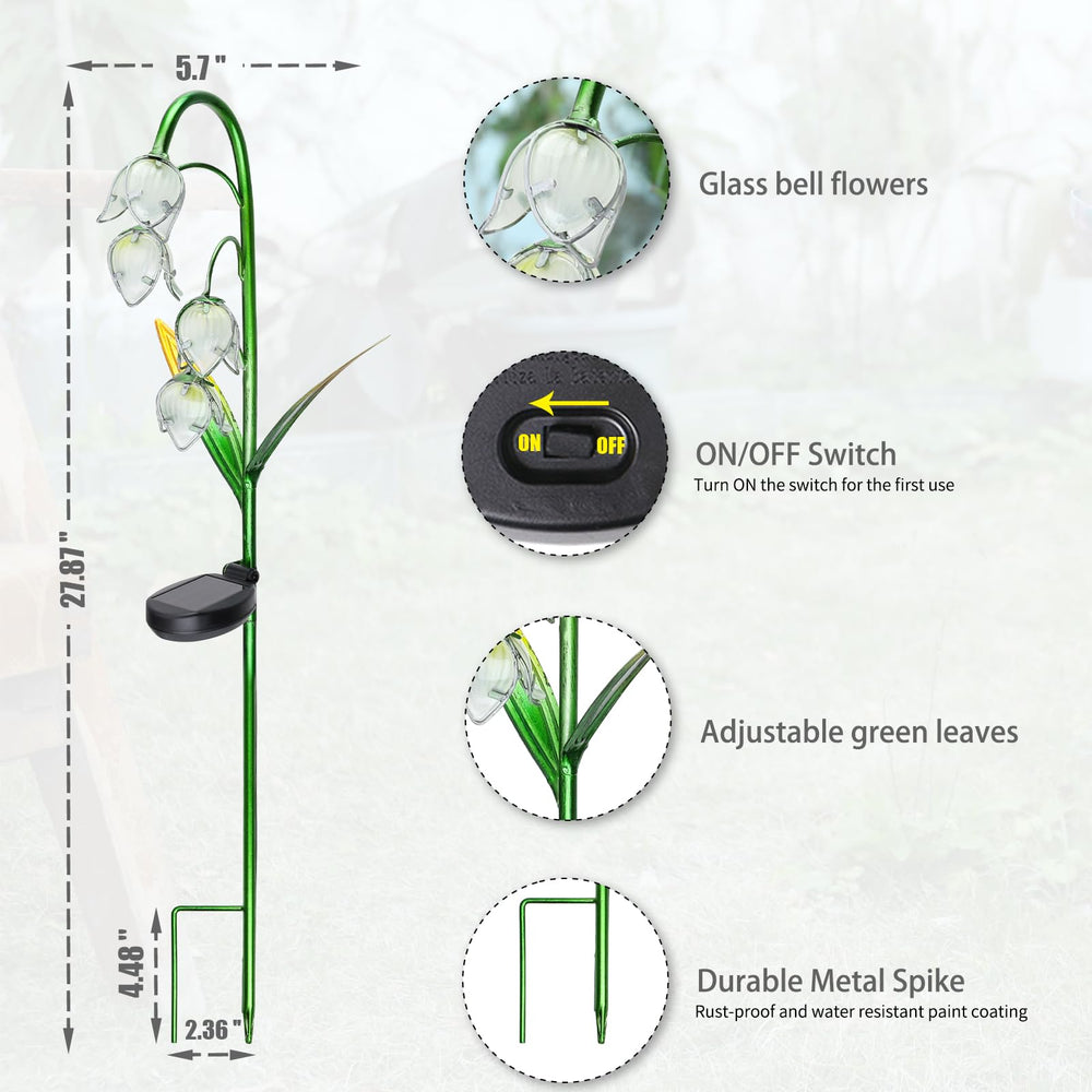 VCUTEKA solar garden light in backyard setting