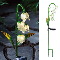 VCUTEKA solar garden light lily of the valley front view