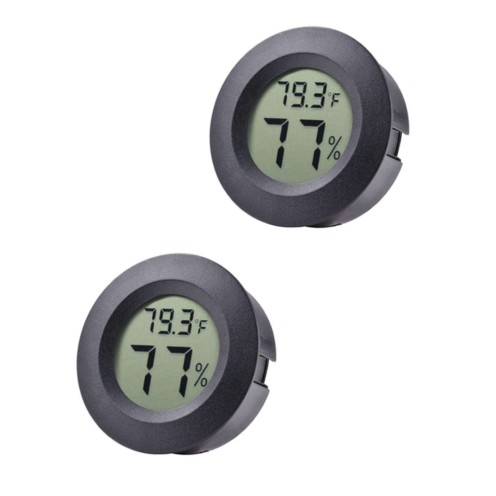 Veanic Mini Hygrometer Thermometer front view with clear LCD display