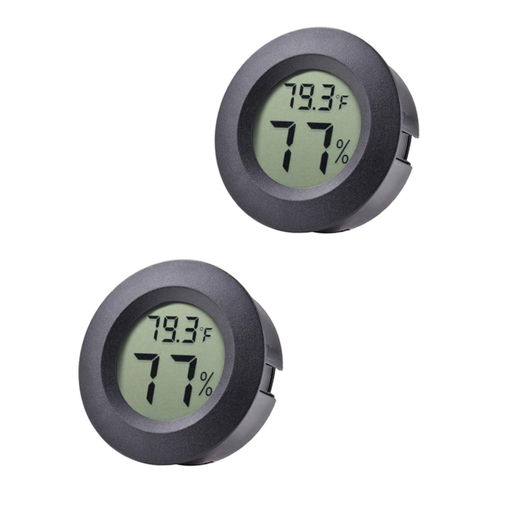 Veanic Mini Hygrometer Thermometer front view with clear LCD display