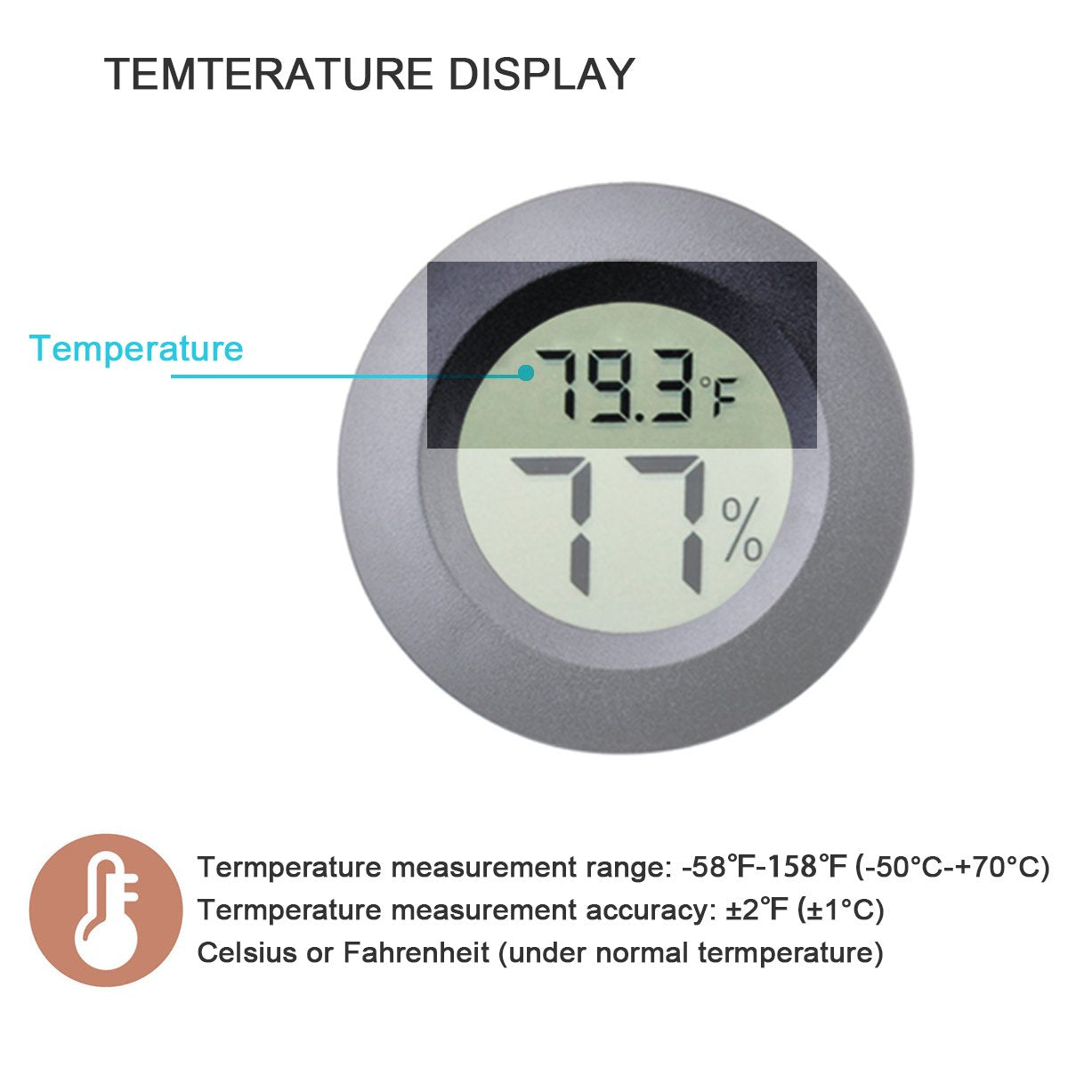 Veanic Mini Hygrometer Thermometer placed in a greenhouse