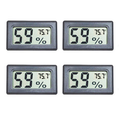 Veanic Mini Indoor Temperature Humidity Meter front view, black