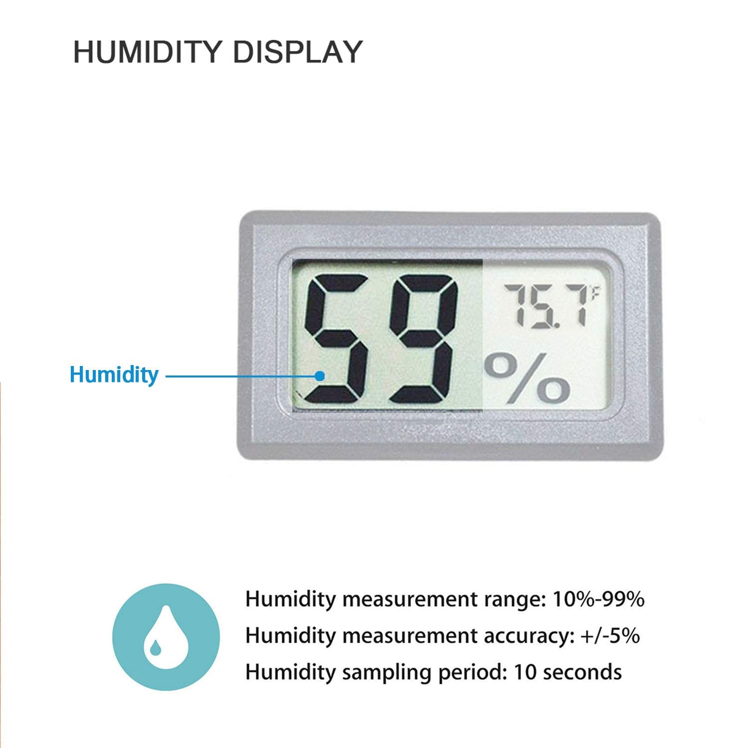 Veanic Mini Indoor Temperature Humidity Meter in a jar for humidity monitoring