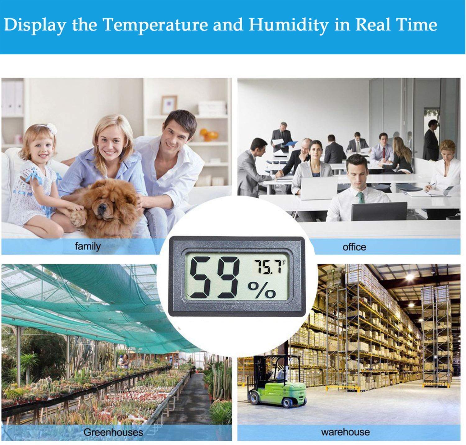 Veanic Mini Indoor Temperature Humidity Meter in a reptile tank
