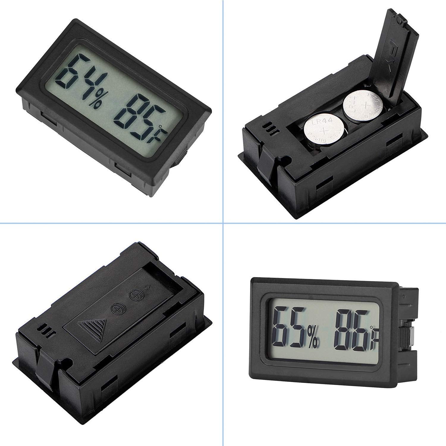 Veanic Mini Indoor Temperature Humidity Meter on a desk, office setting