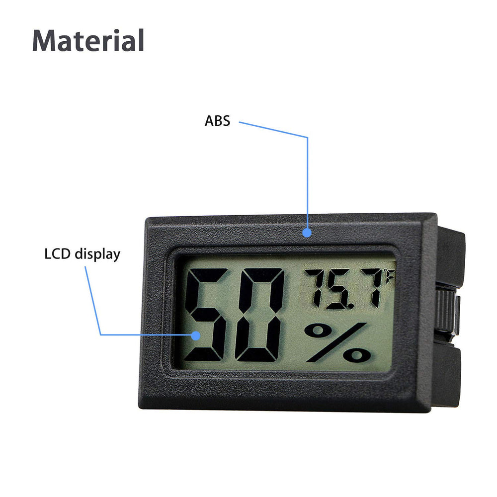 Veanic Mini Indoor Temperature Humidity Meter with included LR44 batteries