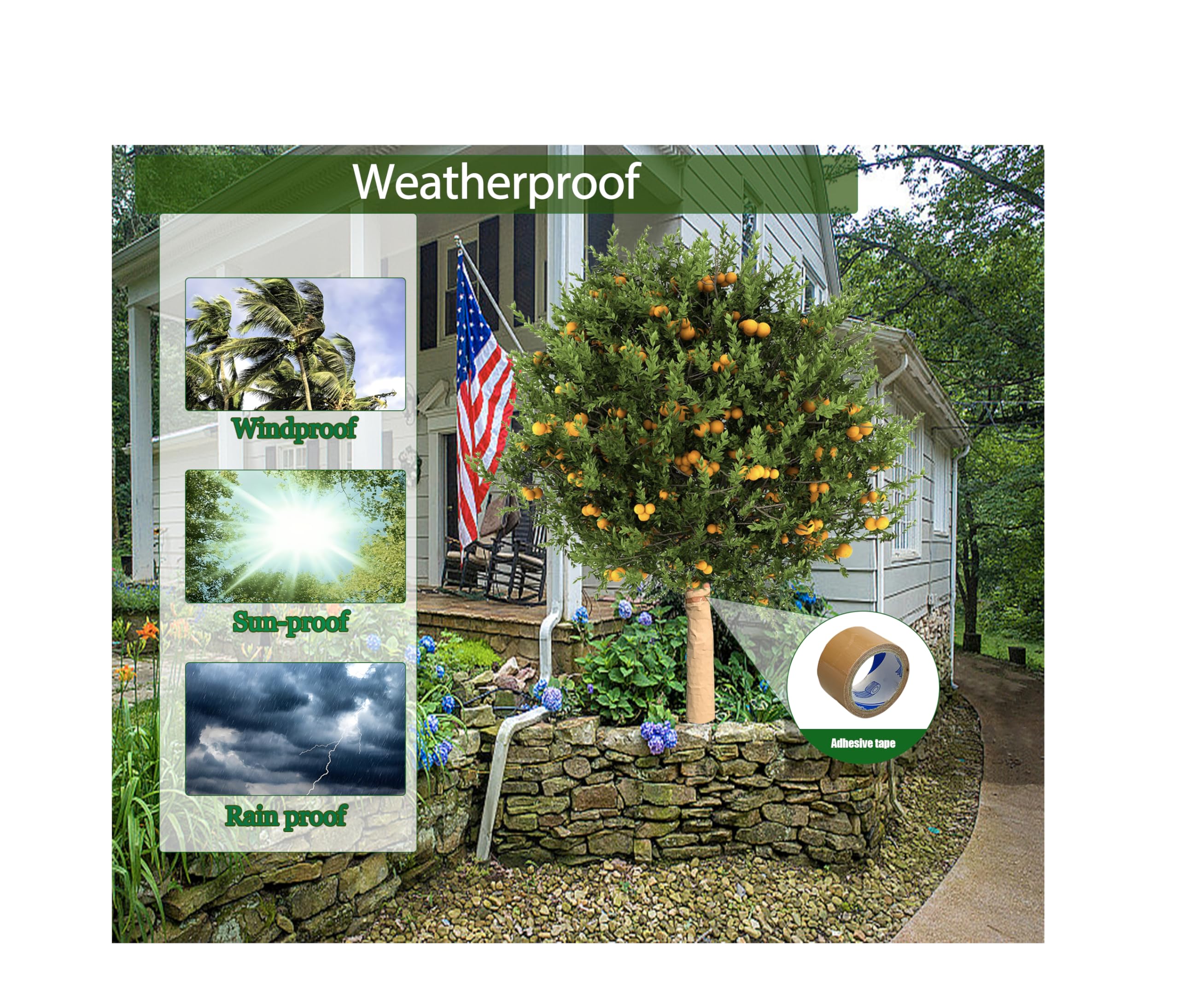 Vecacosic tree wrap roll and tape on a garden table