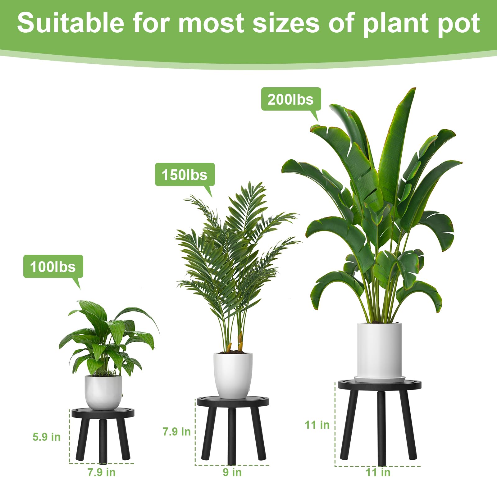 Vecxoty 11-inch plant stand with modern design