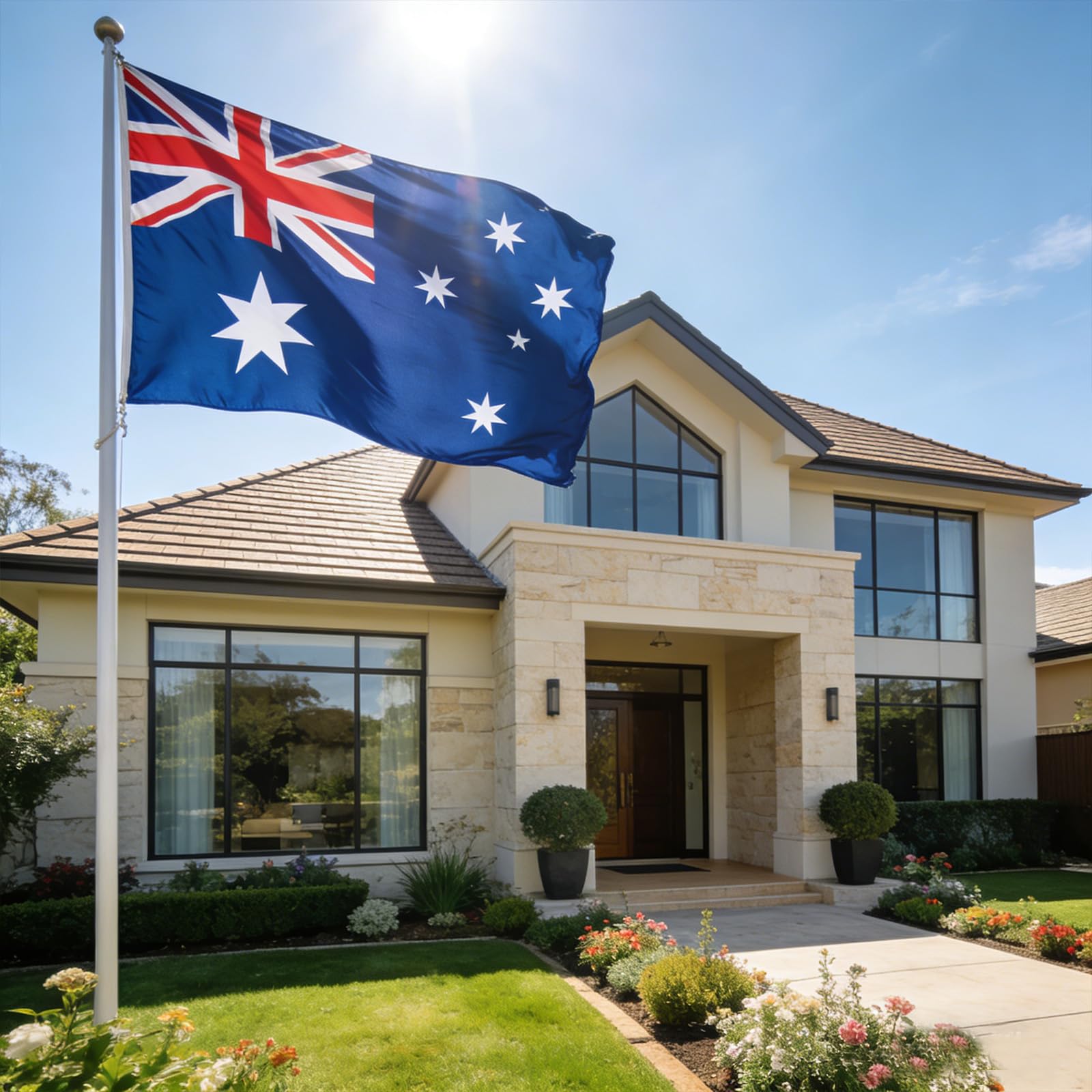 VELIFFCO Australia Flag displayed at a sports event