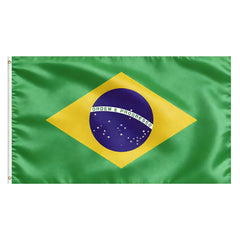 VELIFFCO Brazil Flag 3x5 Ft front view with brass grommets