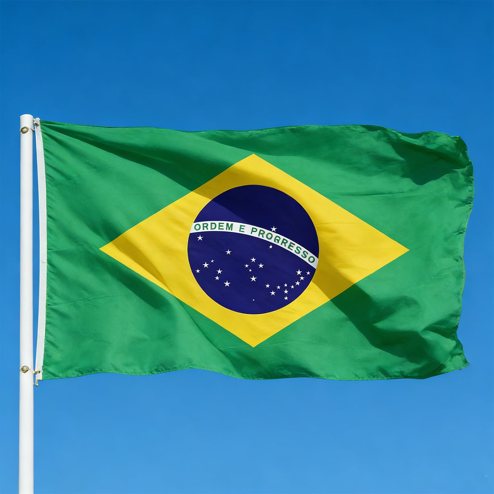 VELIFFCO Brazil Flag 3x5 Ft with vibrant fade-resistant print