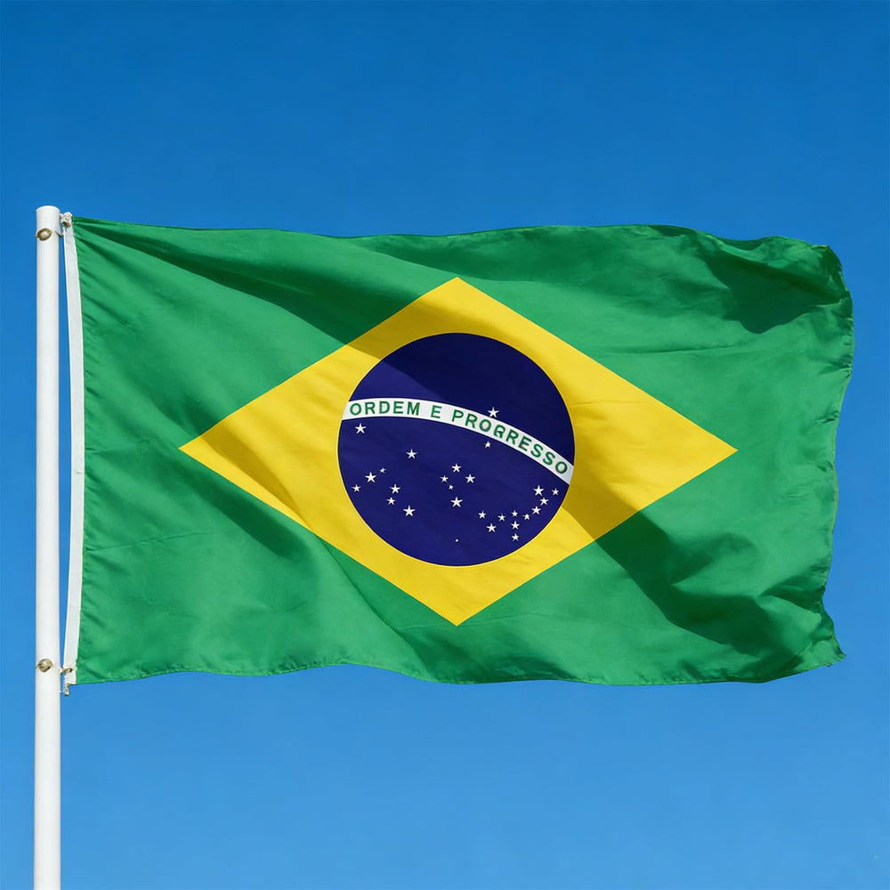 VELIFFCO Brazil Flag 3x5 Ft with vibrant fade-resistant print